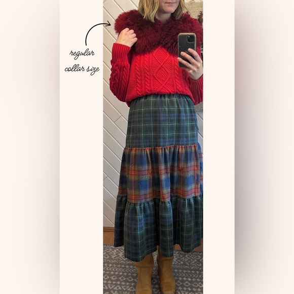 UpCycled Sheep Rug Sherpa Sheepskin Collar - Picture 5 of 6